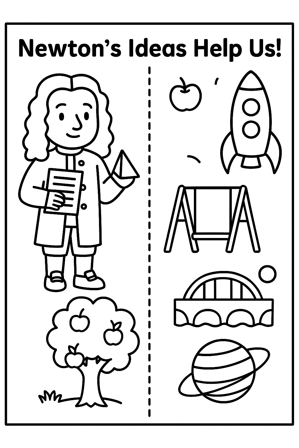 Week 4 coloring and activity page for Isaac’s Legacy — How He Changed the World.